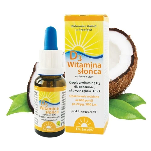 Dr. Jacob's - Witamina słońca D3 - 20 ml Dr. Jacob's - Witamina słońca D3 - 20 ml